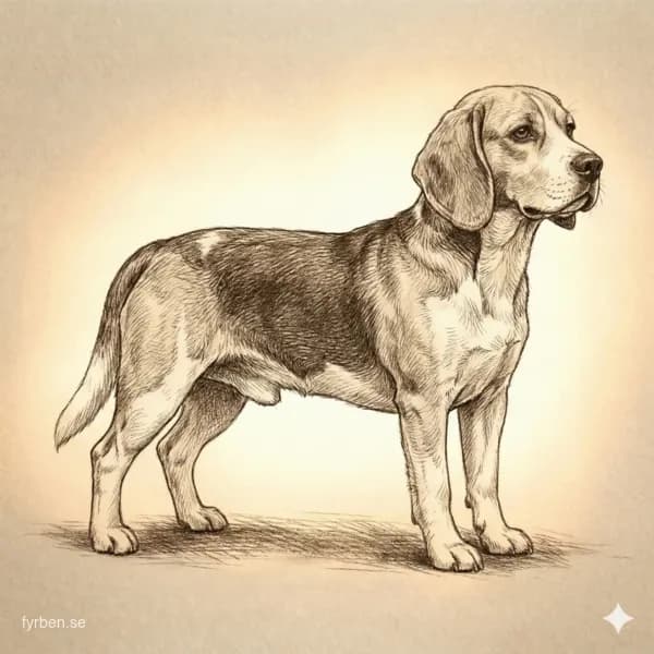 Beagle - en vänlig och nyfiken jakthund med tricolor-päls