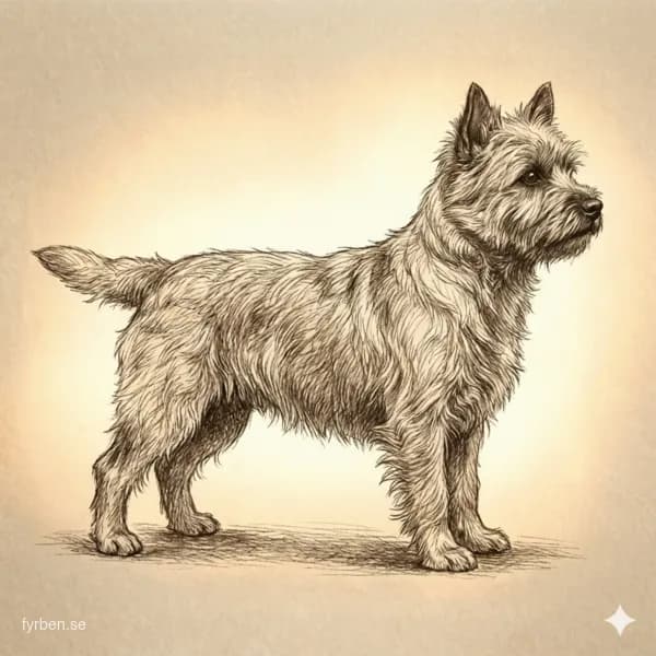 Cairn Terrier - en liten, modig skotsk terrier med stravharig pals