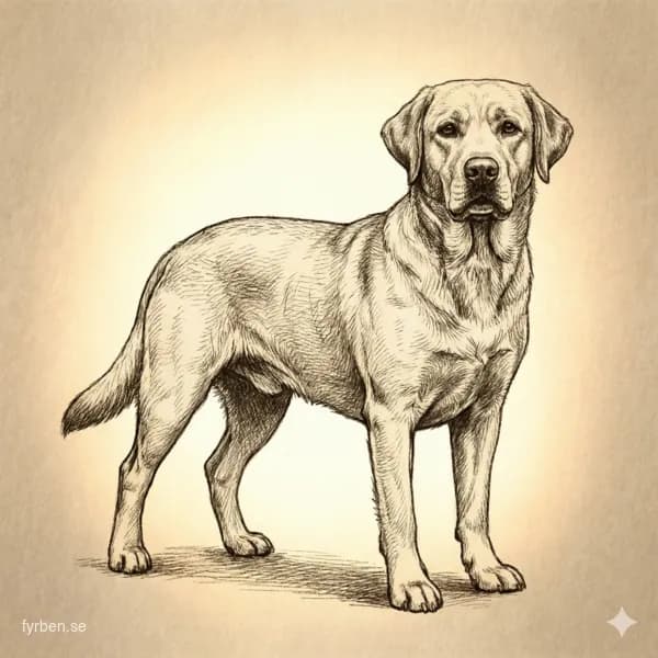 Labrador Retriever - en vänlig och intelligent familjehund i klassisk svart, gul eller chokladfärg