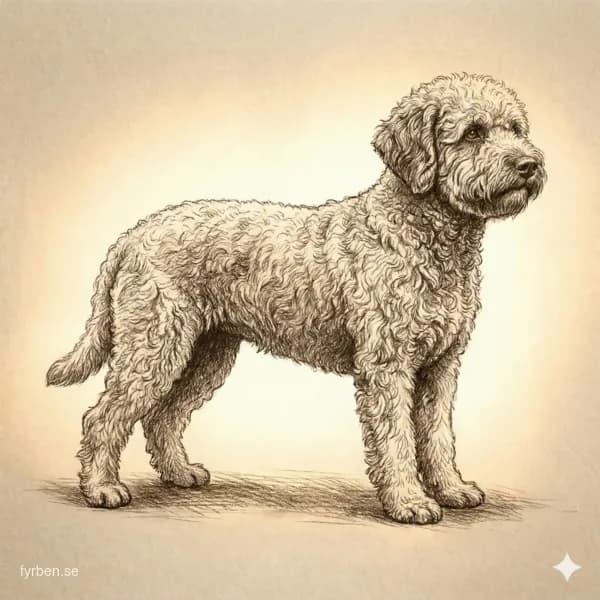 Lagotto Romagnolo - en italiensk tryffelsökare med lockig, ullig päls