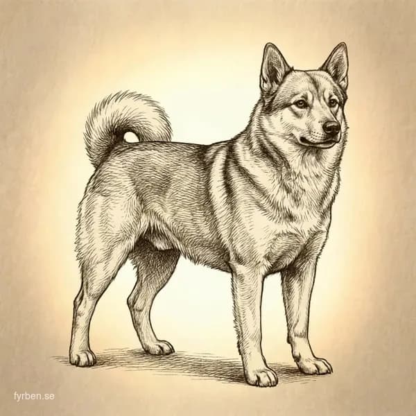 Norsk Buhund - en energisk och intelligent norsk spetshund med tät dubbelpäls