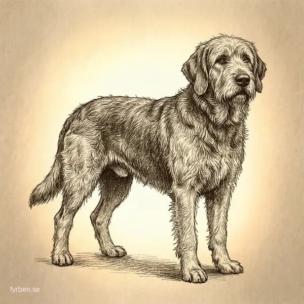 Otterhound - en stor, stravharig jakthund med vanligt uttryck
