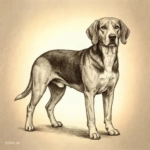 Schweizisk Stövare/Jura - en kraftfull brunsvart jakthund från Jurabergen