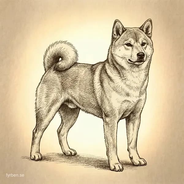 Shiba Inu - en kompakt japansk spetshund med ravoraktigt utseende och rod pals
