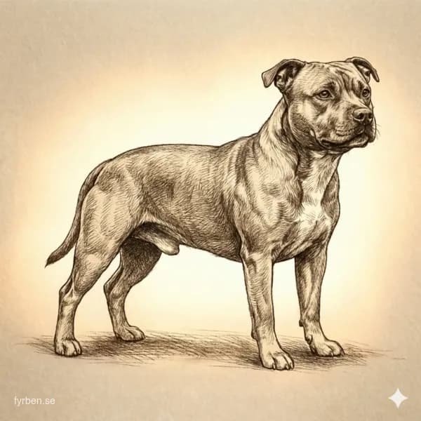 Staffordshire Bullterrier - en muskulös och kärleksfull familjehund