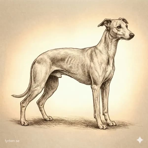 Whippet - en elegant och snabb vinthund med slät, kort päls