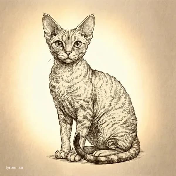 Devon Rex - en unik katt med lockig päls, stora öron och busig personlighet