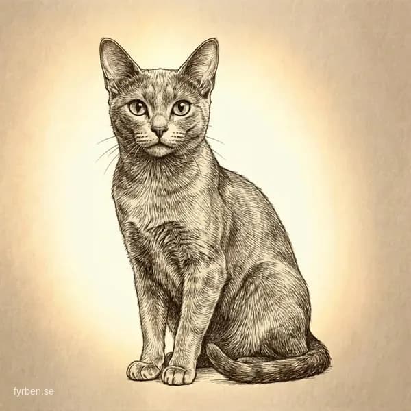 Korat katt med silverblå päls, hjärtformat ansikte och lysande gröna ögon