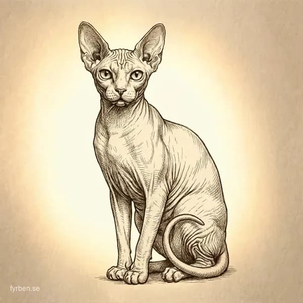 Sphynx - en unik hårlös katt med stora öron, rynkig hud och kärleksfull personlighet