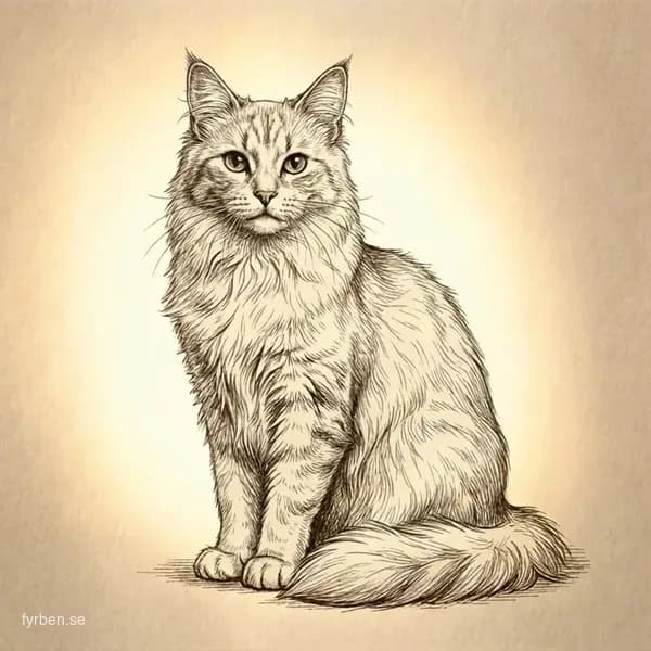 Turkisk angora - en elegant vit katt med silkeslen päls, stora mandelformade ögon och fjäderlik svans