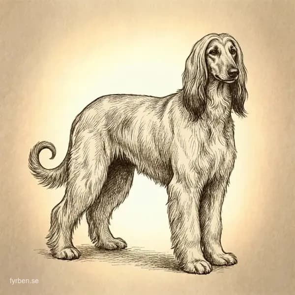 Afghanhund - en elegant vinthund med lång, silkig päls