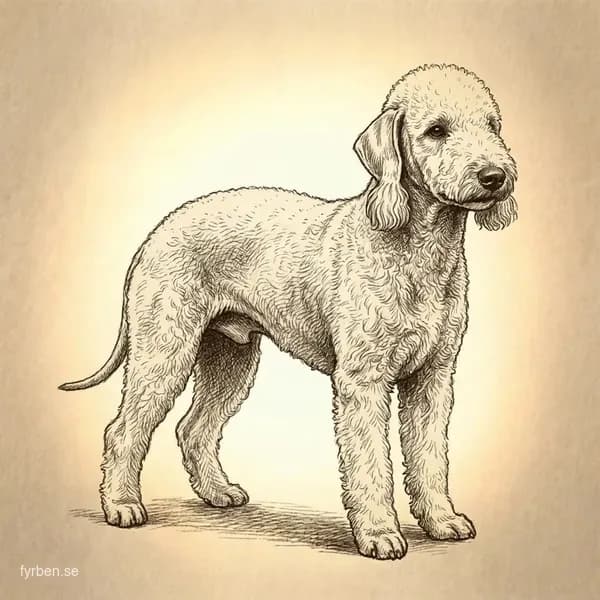Bedlington Terrier - en elegant terrier med lockig päls och lammliknande utseende