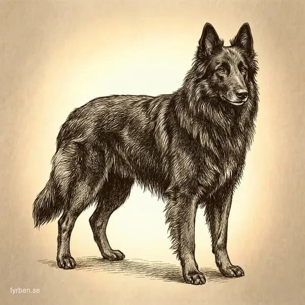 Belgisk Vallhund Groenendael - en elegant svart vallhund med lång päls