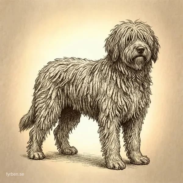 Bergamasco - en italiensk vallhund med karakteristisk filtad päls