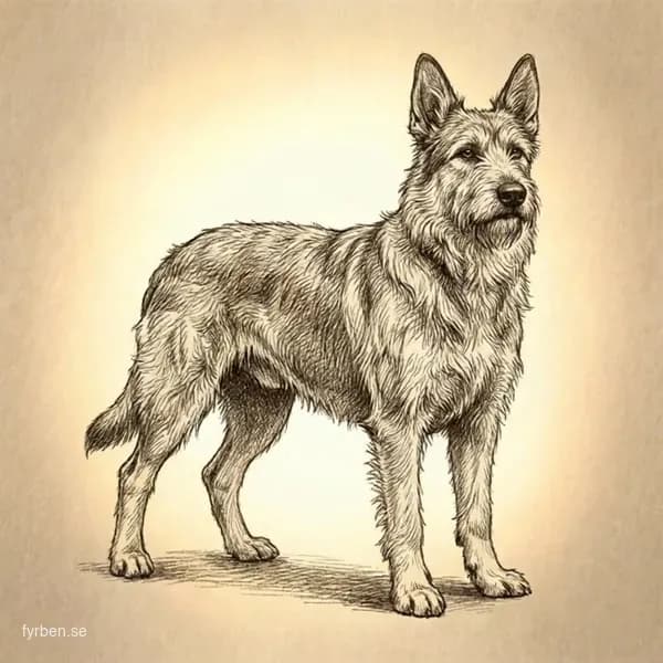 Berger Picard - en strävhårig fransk vallhund med karakteristiska ögonbryn och vänligt uttryck