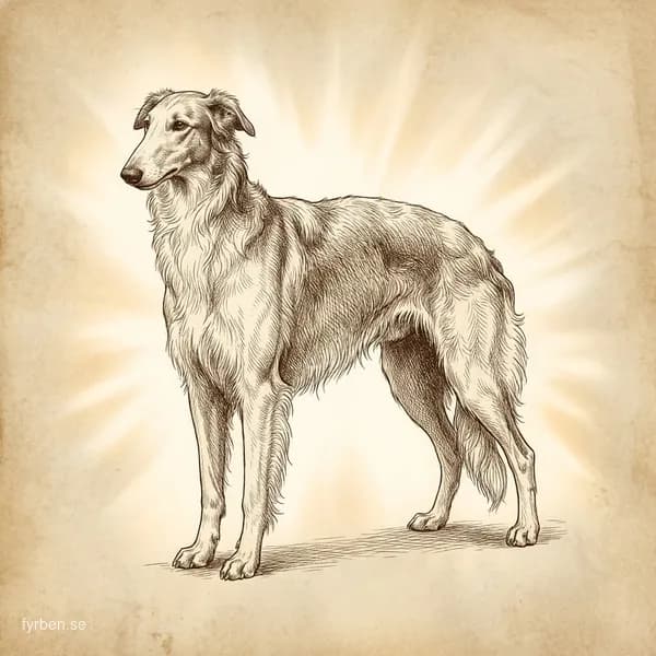 Borzoi - en elegant rysk vinthund med lång silkig päls