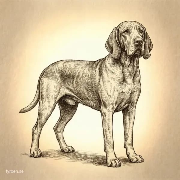 Bracco Italiano - en elegant italiensk stående fågelhund med karakteristiska hängande öron