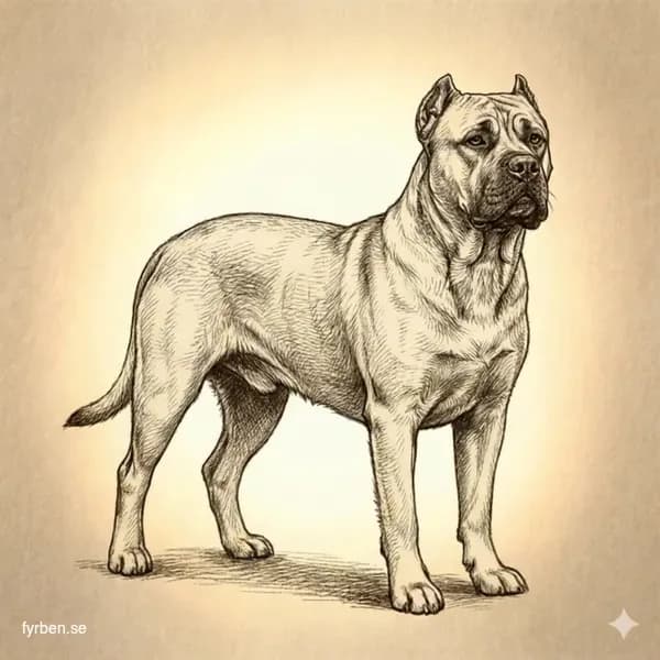 Ca de Bou - en kraftfull mallorkinsk mastiff med tigrerad eller gulbrun kort päls