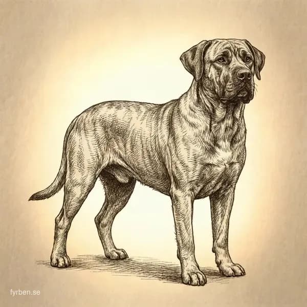 Cão Fila de São Miguel - en kraftfull portugisisk boskapshund med tigrerad päls