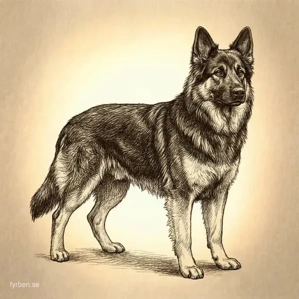 Chodský Pes - en långhårig svart och brun tjeckisk vallhund