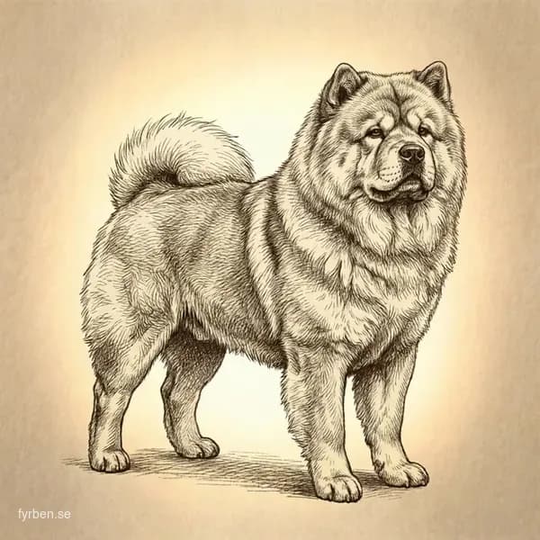 Chow Chow - en majestating hund med lejonlik man och karakteristisk bla tunga