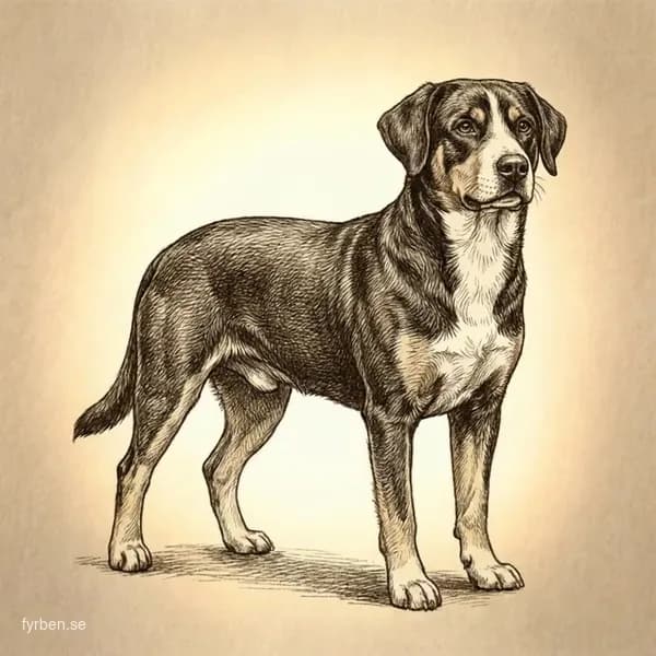Entlebucher Sennenhund - en kompakt och kraftfull schweizisk vallhund med trefargad pals