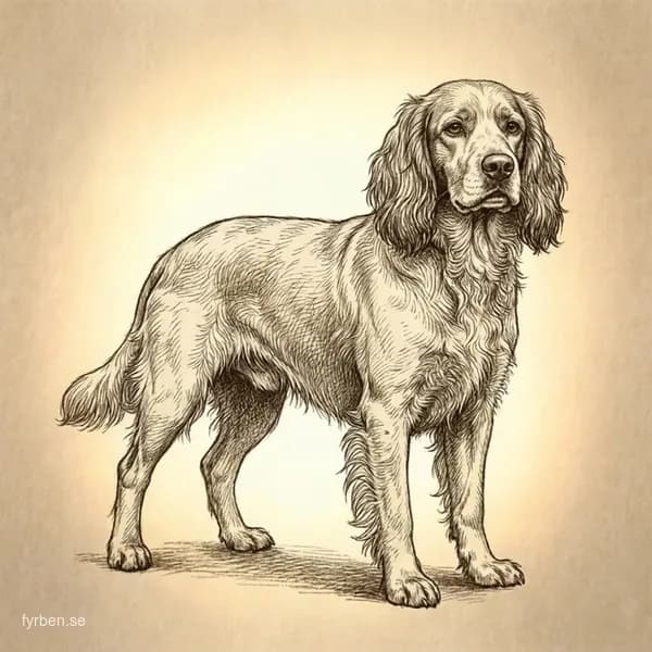 Épagneul de Saint-Usuge - en sällsynt fransk spaniel med brun och vit päls