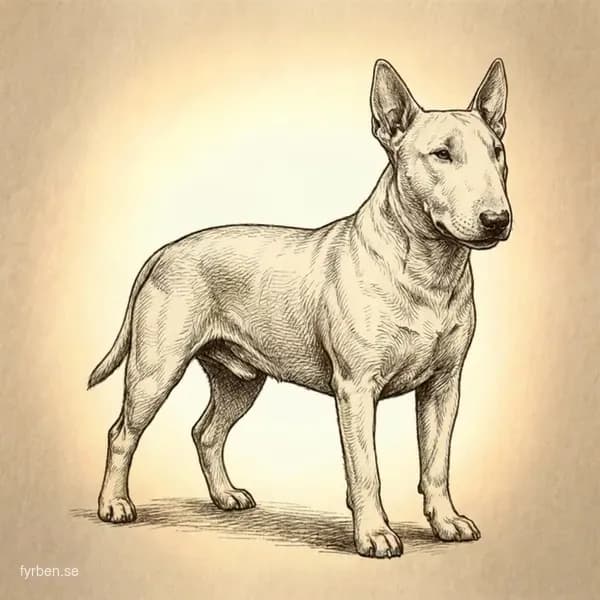 Miniatyrbullterrier - en kompakt och muskulös terrier med karaktäristiskt äggformat huvud