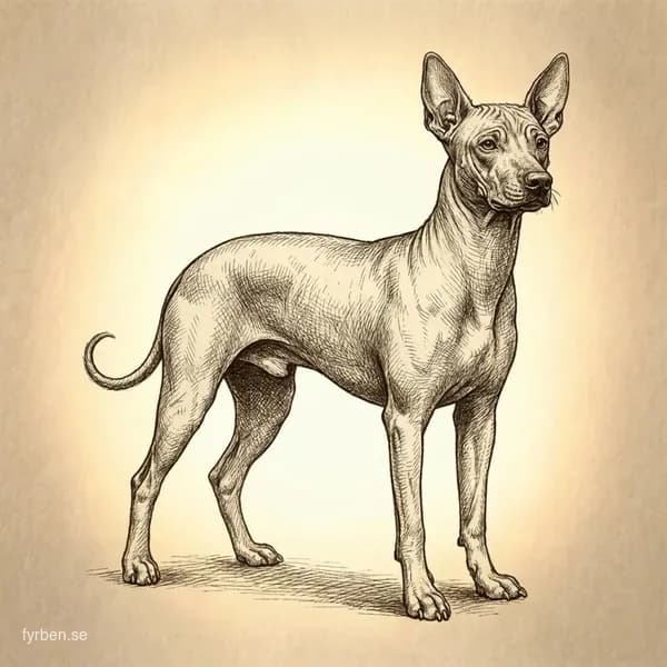 Peruansk Nakenhund - en elegant hårlös hund med graciös hållning och varm hud