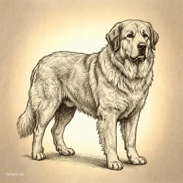 Pyreneisk Mastiff - en imponerande jättelik vakthund med vit päls och mörka fläckar