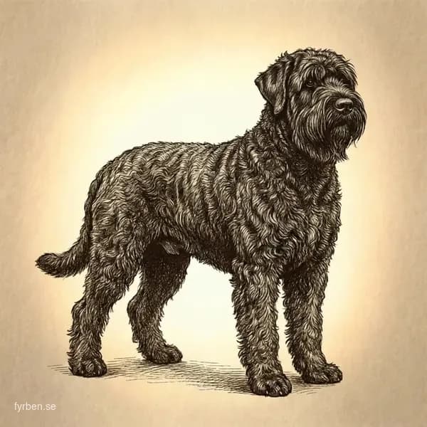 Rysk Svart Terrier - en kraftfull och majestätisk svart hund med strävhårig päls