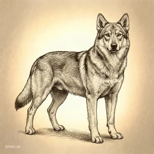 Saarloos Wolfhond - en vargliknande hund med intelligent och reserverad blick
