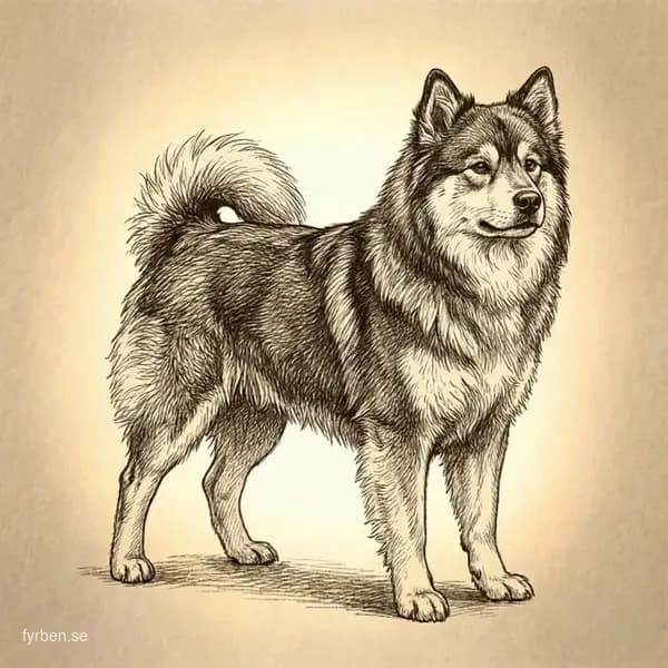 Svensk Lapphund - en livlig svensk spetshund med svart, tät päls