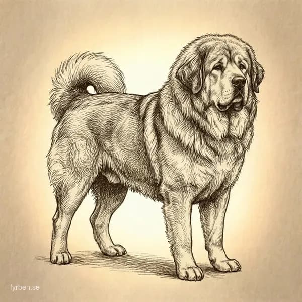 Tibetansk Mastiff - en majestätisk vakthund med rik man och kraftfull byggnad