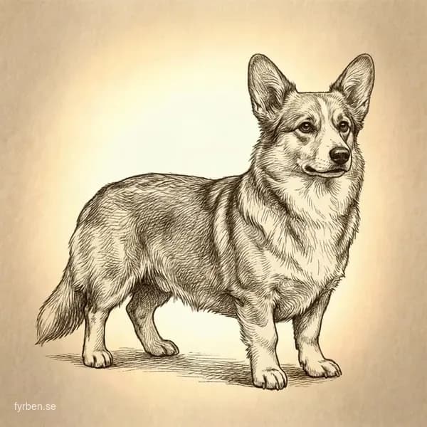 Welsh Corgi Cardigan - en intelligent och lojal vallhund med karakteristisk lång svans